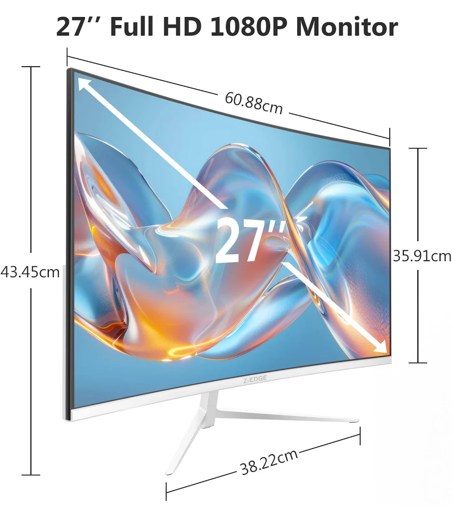 Z-EDGE U27C 27-inch 1800R Curved Monitor by Z-EDGE | Reco