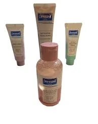 Dermasil Labs Skincare Set: Exfoliating Facial Scrub AHA Glycolic Acid Toning So