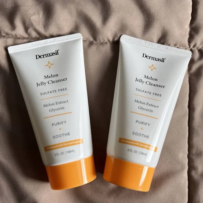 2 Lot Dermasil Melon Jelly Glycerin Facial Cleanser 5oz