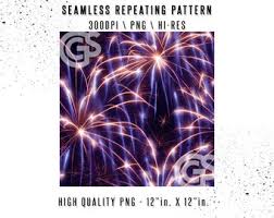 Digital Paper PNG Fireworks - Seamless Pattern Repeating Design File ...