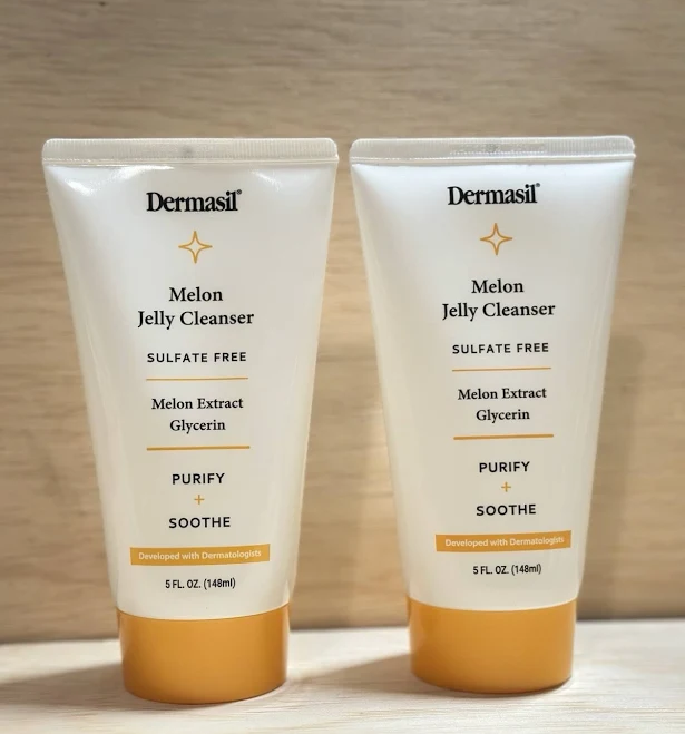 Lot 2-dermasil Melon Jelly Cleanser Sulfate Free Melon Extract
