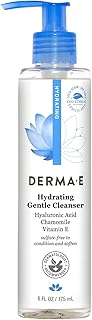 Derma E Hydrating Gentle Cleanser with Hyaluronic Acid – Moisturizing Facial Cleanser Tones, Moisturizes & Improves Skin Texture – Gently Exfoliating Face Wash, 6 fl oz