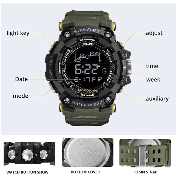 Men's Military Digital Watch by DeliaWinterfel | Reco