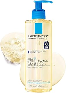 Lipikar AP+ Gentle Foaming Cleansing Oil, Gentle Oil Cleanser for Face and Body Formulated with Niacinamide, Long-Lasting 24-hour Hydration, Fragrance-Free & Soap Free
