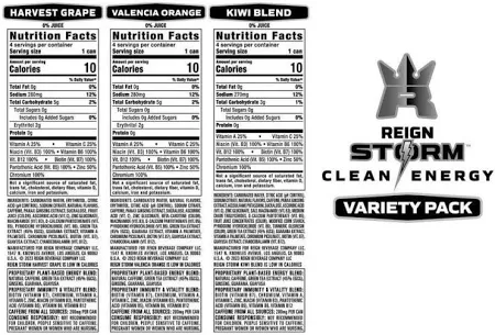 Reign Storm Variety Pack Clean Energy Drink 12 Can Box Zero Sugar 10 by ...