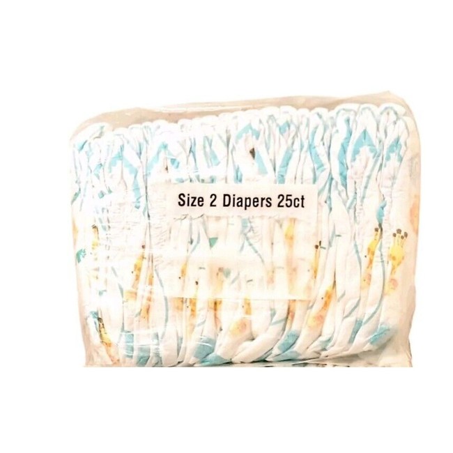 ZOO ANIMALS 25 Count Baby Disposable Diapers Size 2 ADORABLE Panda ...