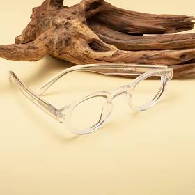 Keyhole Bridge Retro-Vintage Round Full-Rim Eyeglasses by Yesglasses | Reco