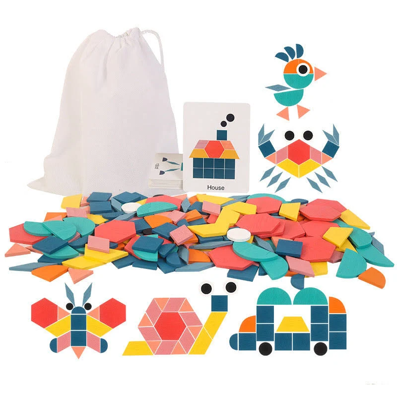 Montessori Wooden Tangram Puzzle Educational Toys by Montessori | Reco