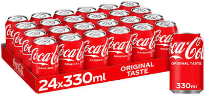 Coca Cola Original Taste 330ml Pack of 24 Cans - Fizzy Soft Drink by ...