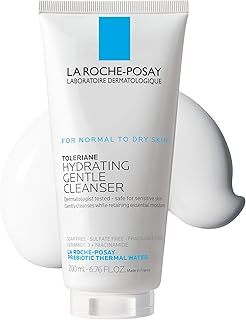 La Roche-Posay Toleriane Hydrating Gentle Face Cleanser, Hydrating Facial Cleanser With Niacinamide + Ceramides, Daily Face Wash For Dry Skin To Normal Skin, Sensitive Skin Tested, Fragrance Free