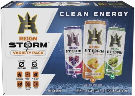 Reign Storm Variety Pack Clean Energy Drink 12 Can Box Zero Sugar 10 by ...